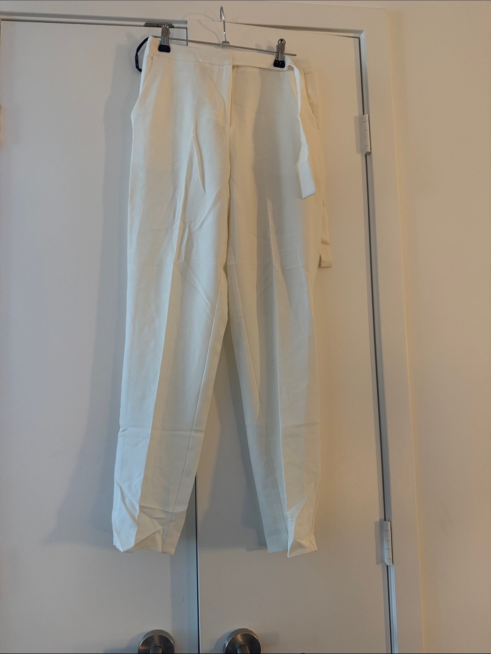 Missguided Cream High-Waisted Tailored Trousers